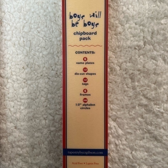 C.R. Gibson “Boys Will Be Boys” Scrapbooking Chipboard Pack - Picture 4 of 4